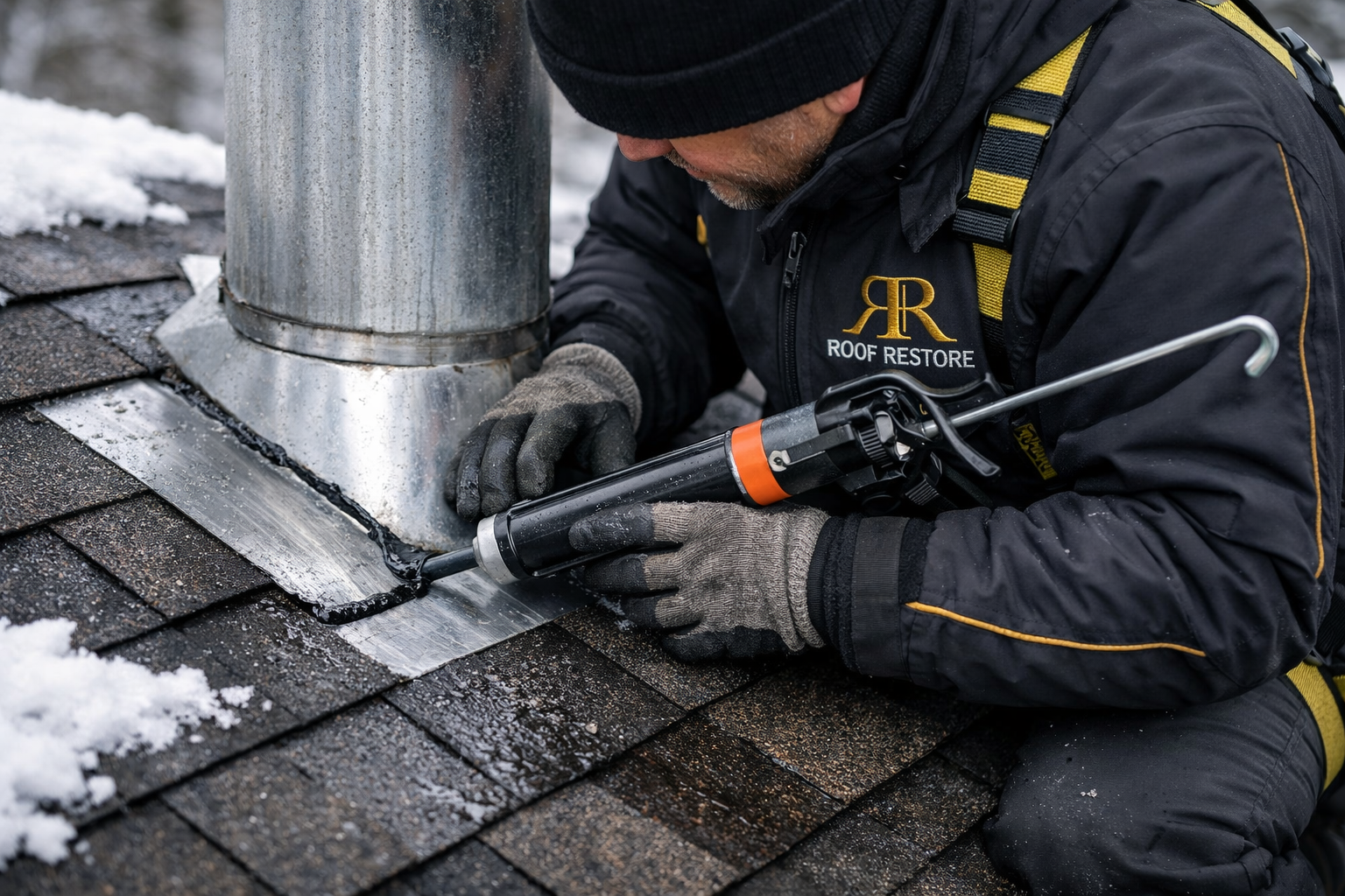 Roof repair work