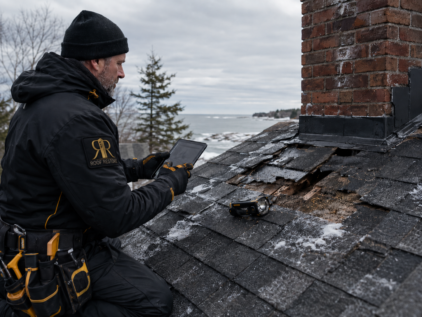 Insurance claim roof support